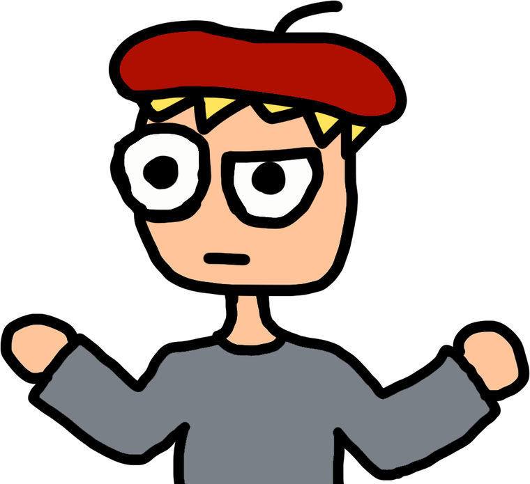 The paint prof shrugging.